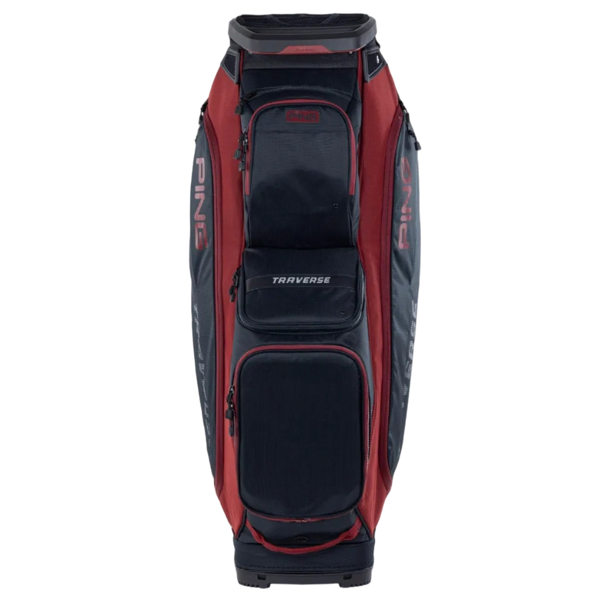 PING Traverse 26 Cart Bag - Black/Heather Red