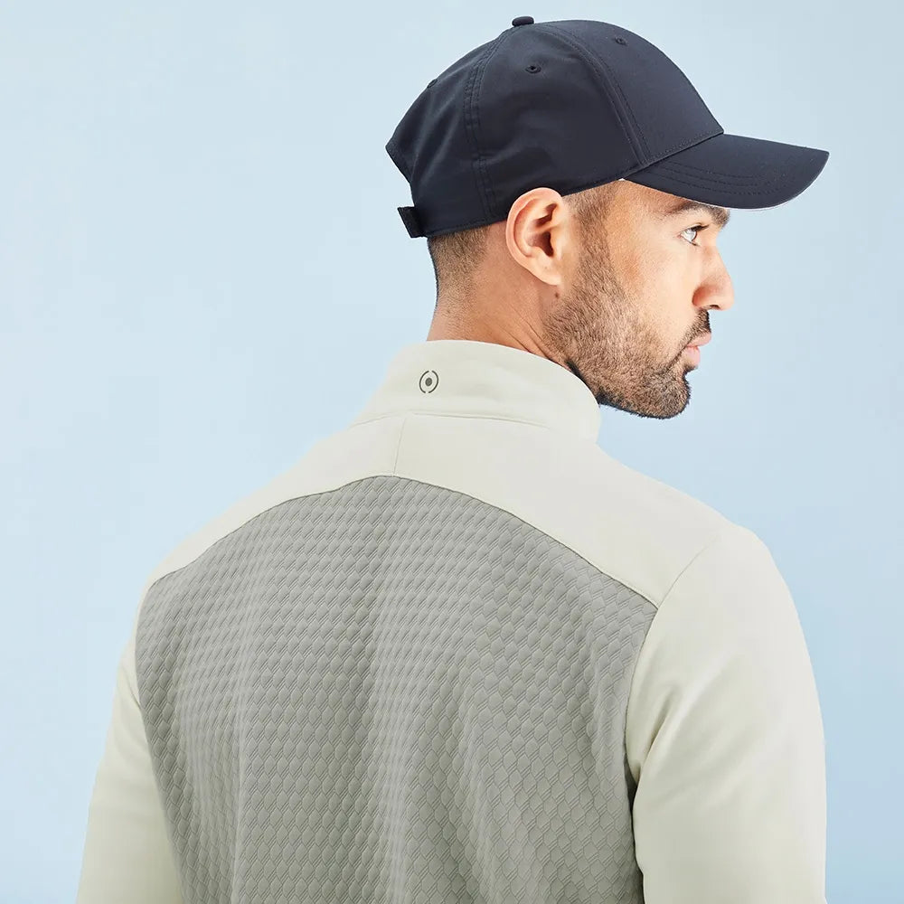 Nolan Men's Quarter Zip Fleece - Willow/Egret