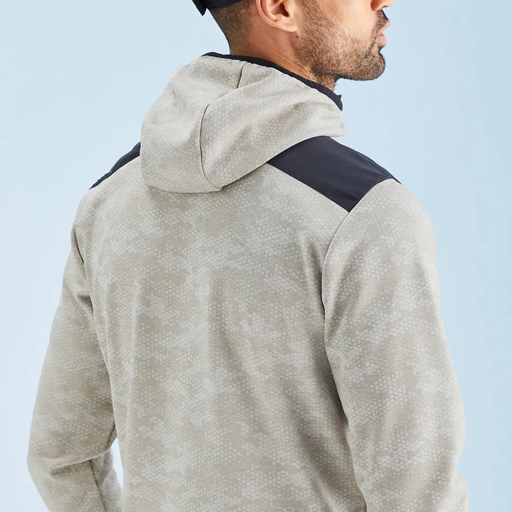 Nexa Men's Hooded Half Zip Fleece - Willow/Black