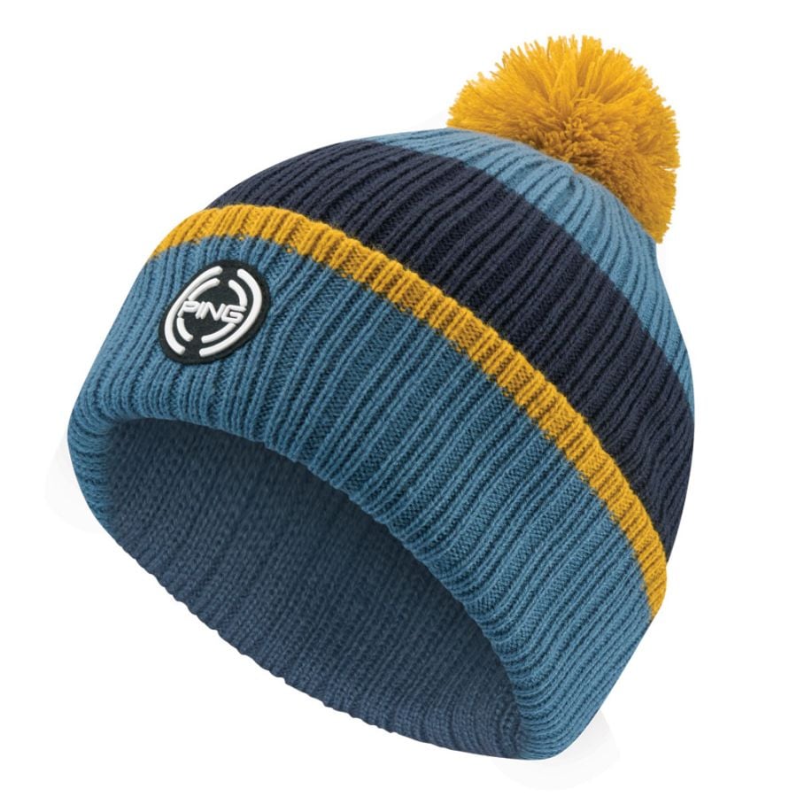 PING Bassett Striped Knitted Hat - Blue Fusion Multi