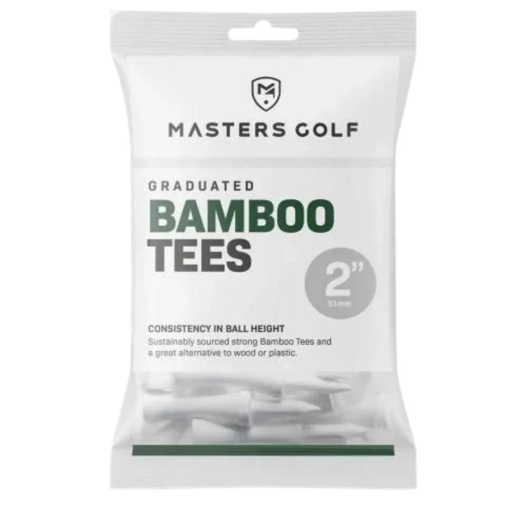 Masters Bamboo Graduated Golf Castle Tees White