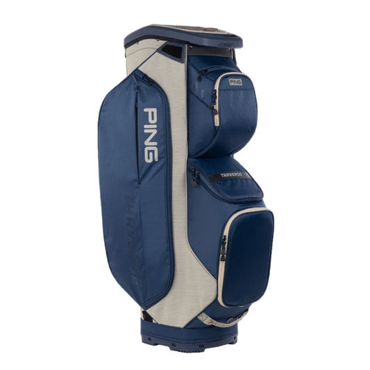 PING Traverse 26 Cart Bag - Navy/Heather Sand