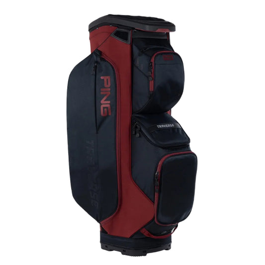 PING Traverse 26 Cart Bag - Black/Heather Red