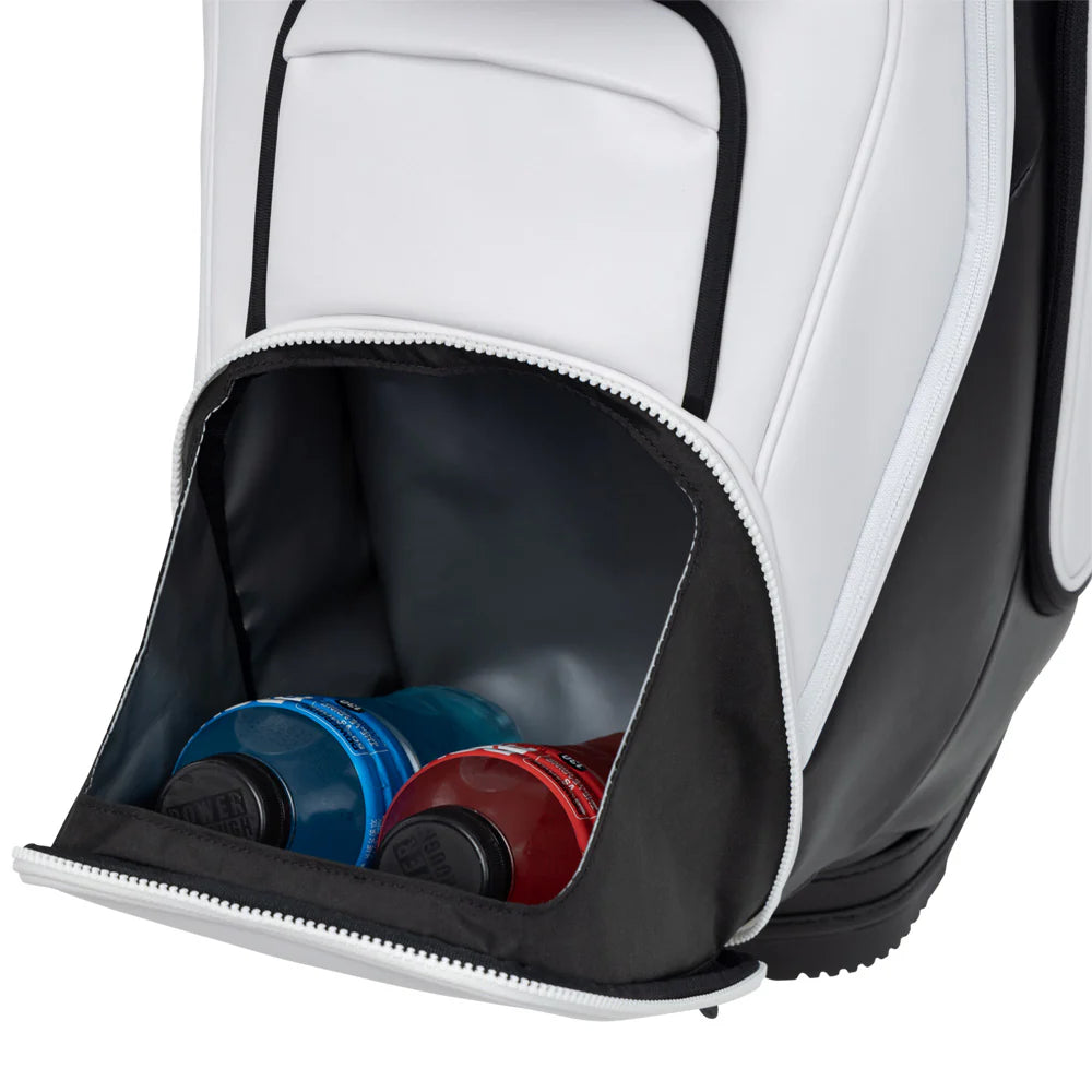 PING DLX 25 Cart Bag - White/Dark Grey/Blue