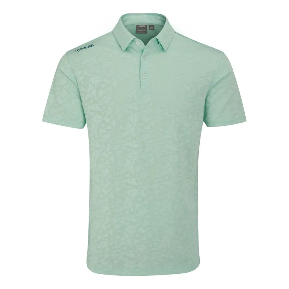 Geo Camo Men’s Polo Shirt - Misty Green