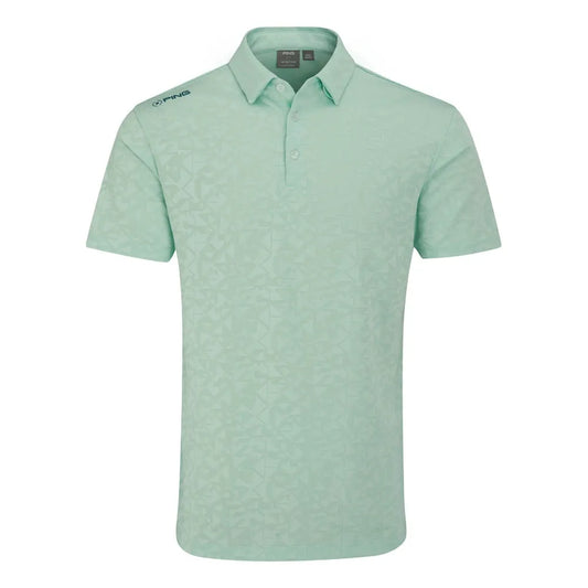 Geo Camo Men’s Polo Shirt - Misty Green