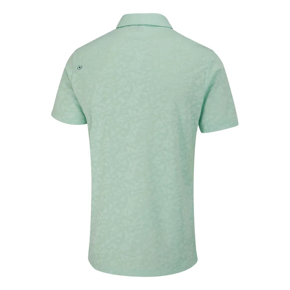 Geo Camo Men’s Polo Shirt - Misty Green