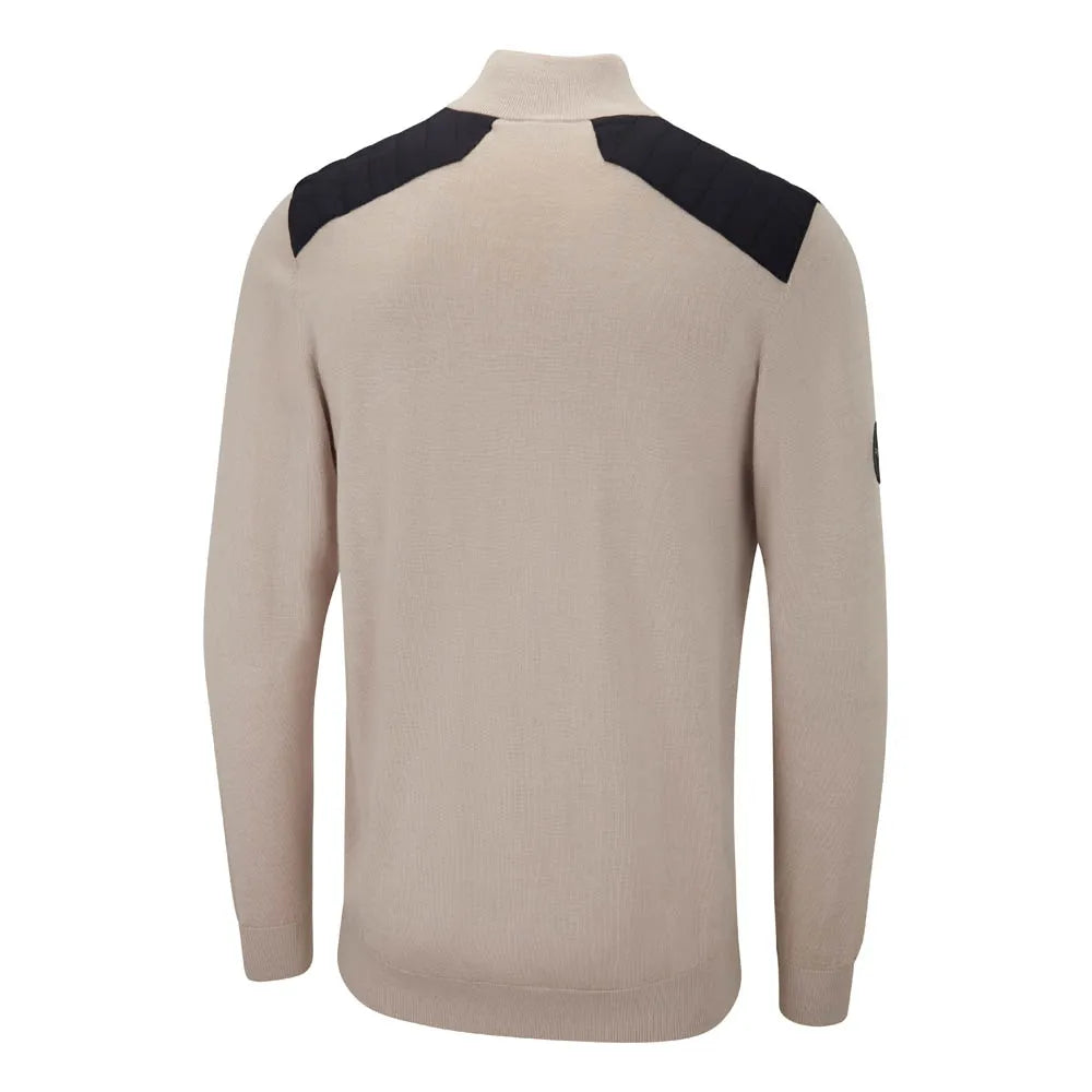 Cranford Men's Half Zip Sweater - Mushroom