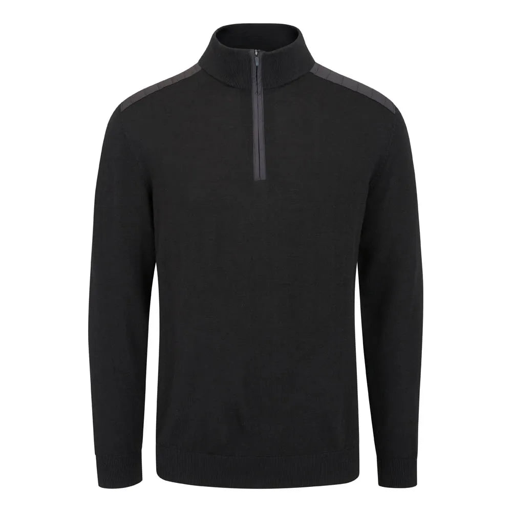 Cranford Men's Half Zip Sweater - Black