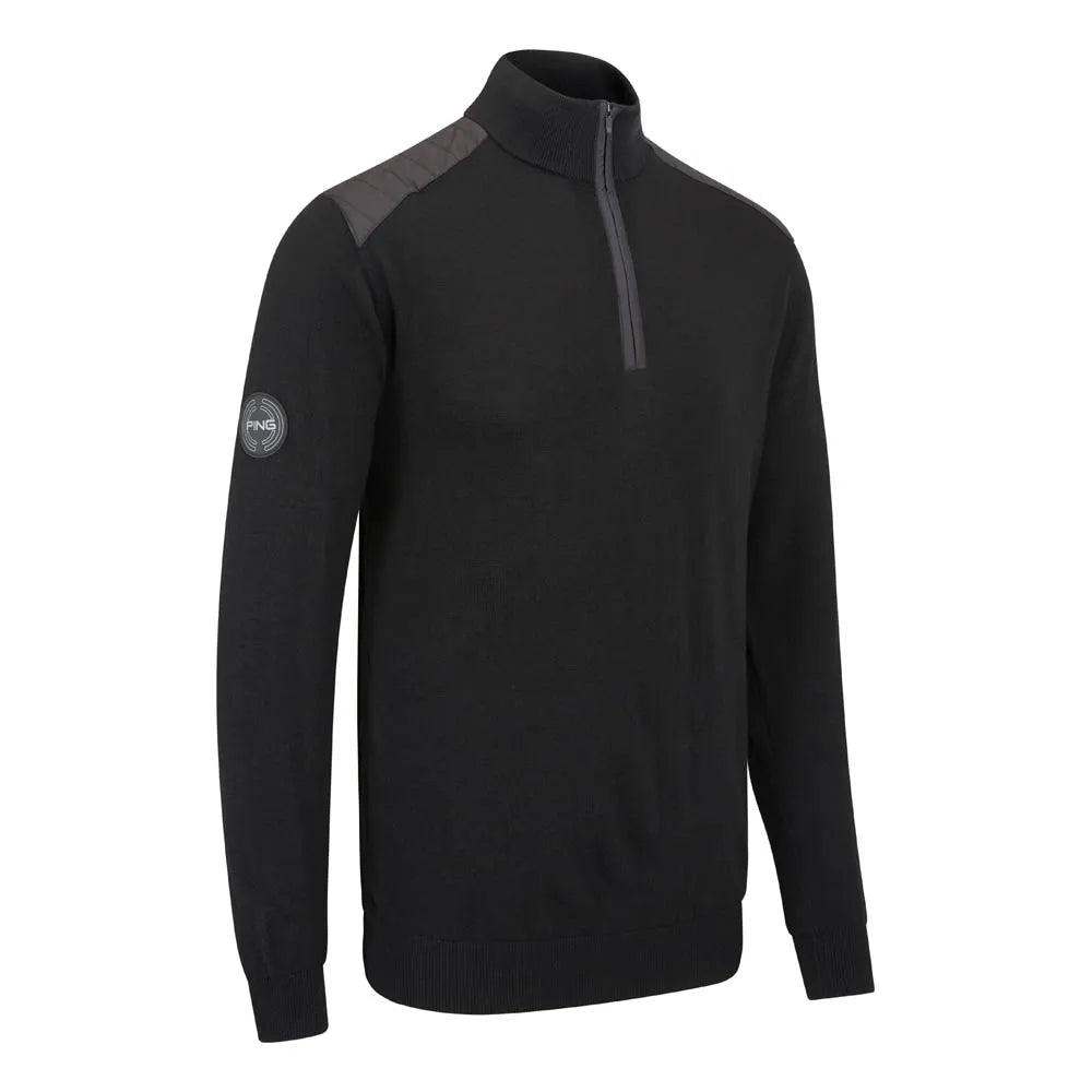 Cranford Men's Half Zip Sweater - Black