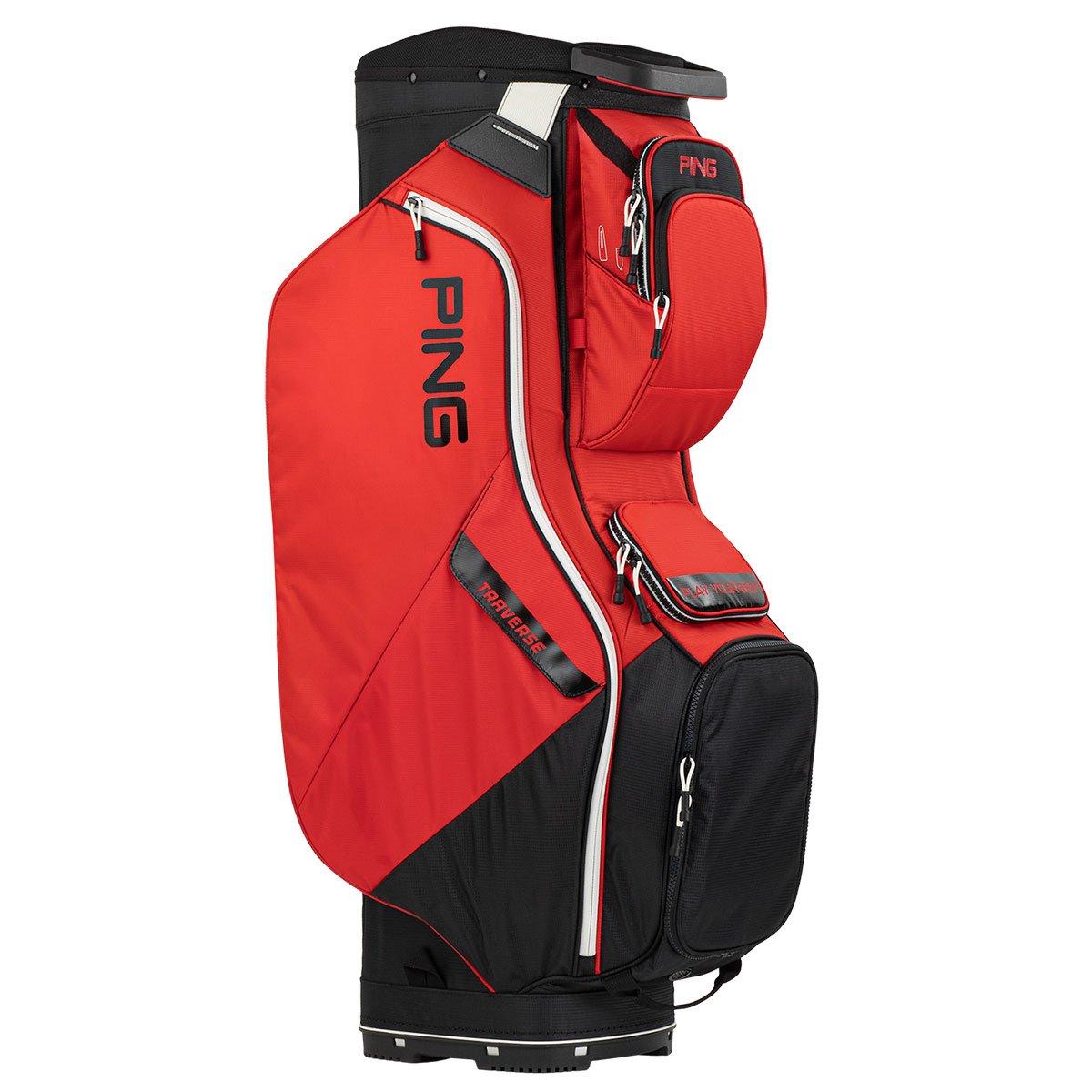 PING Traverse 22 Cart Bag - Red/Black/White