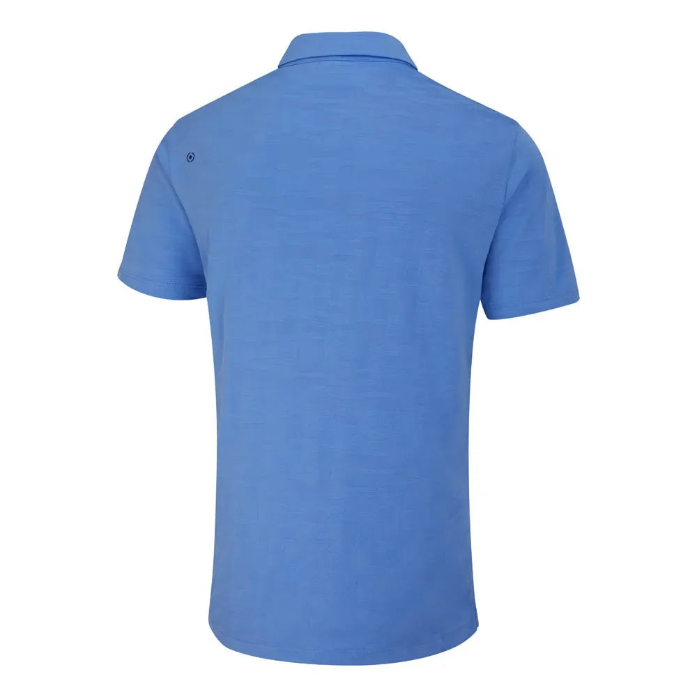 Kenan Men's Textured Polo Shirt - Cornflower Blue