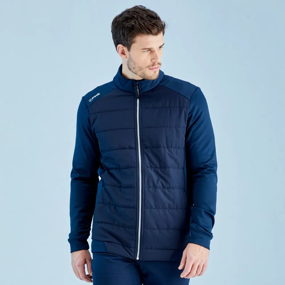 Aiden Men's Hybrid Fleece Jacket - Navy