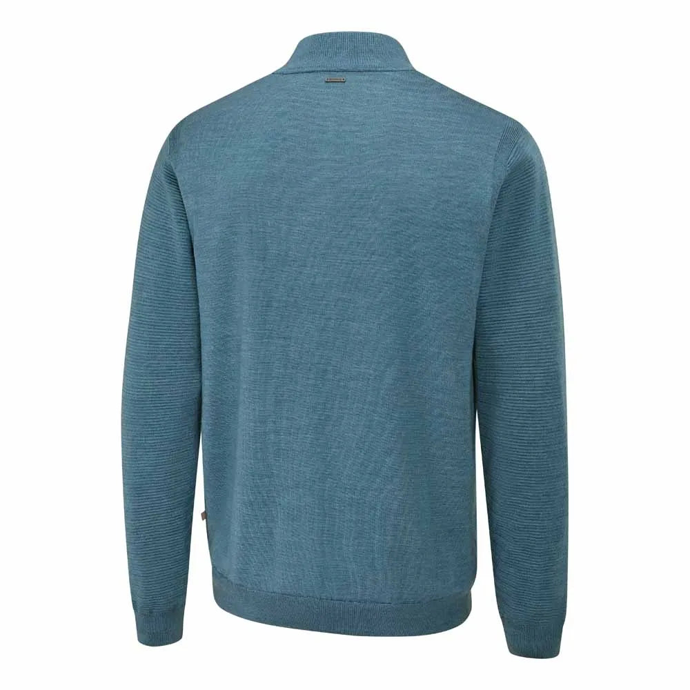 Croy Men's Lined Half Zip Sweater - Blue Fusion Marl
