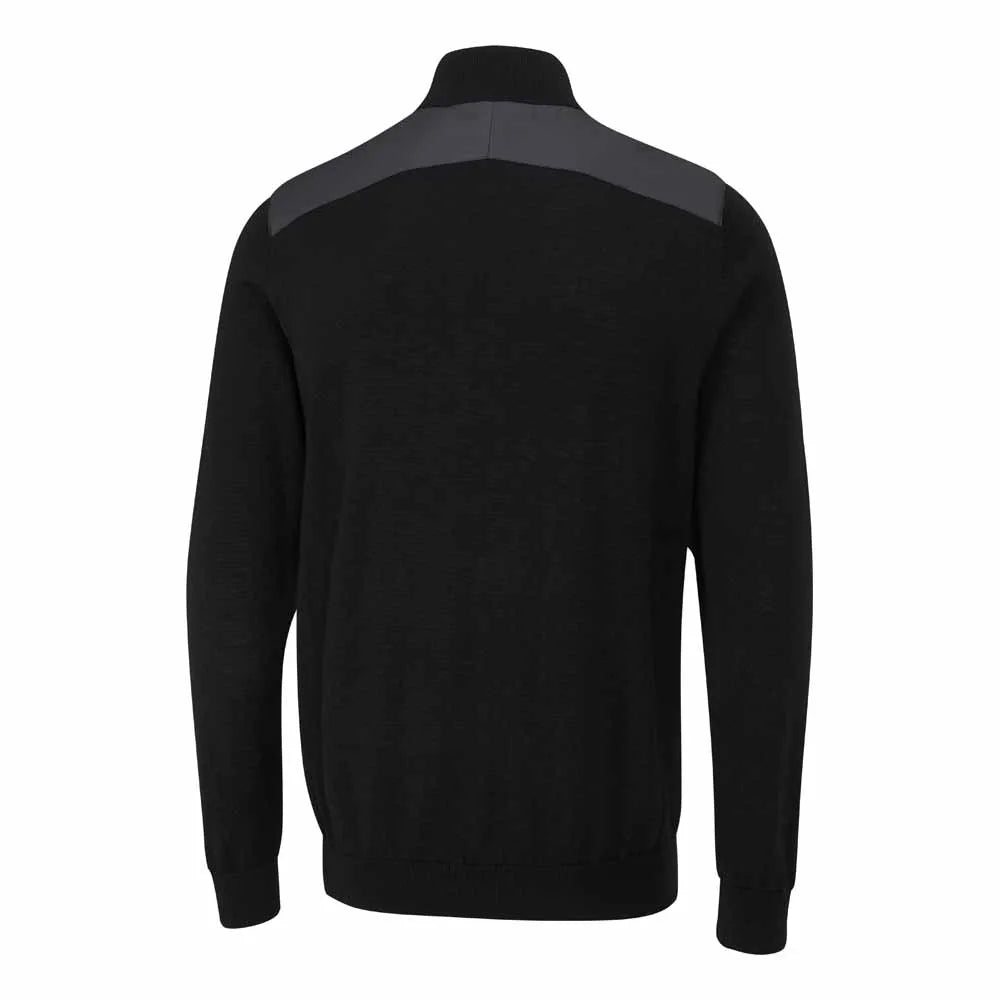 Connell Men's Hybrid Quarter Zip Sweater - Black