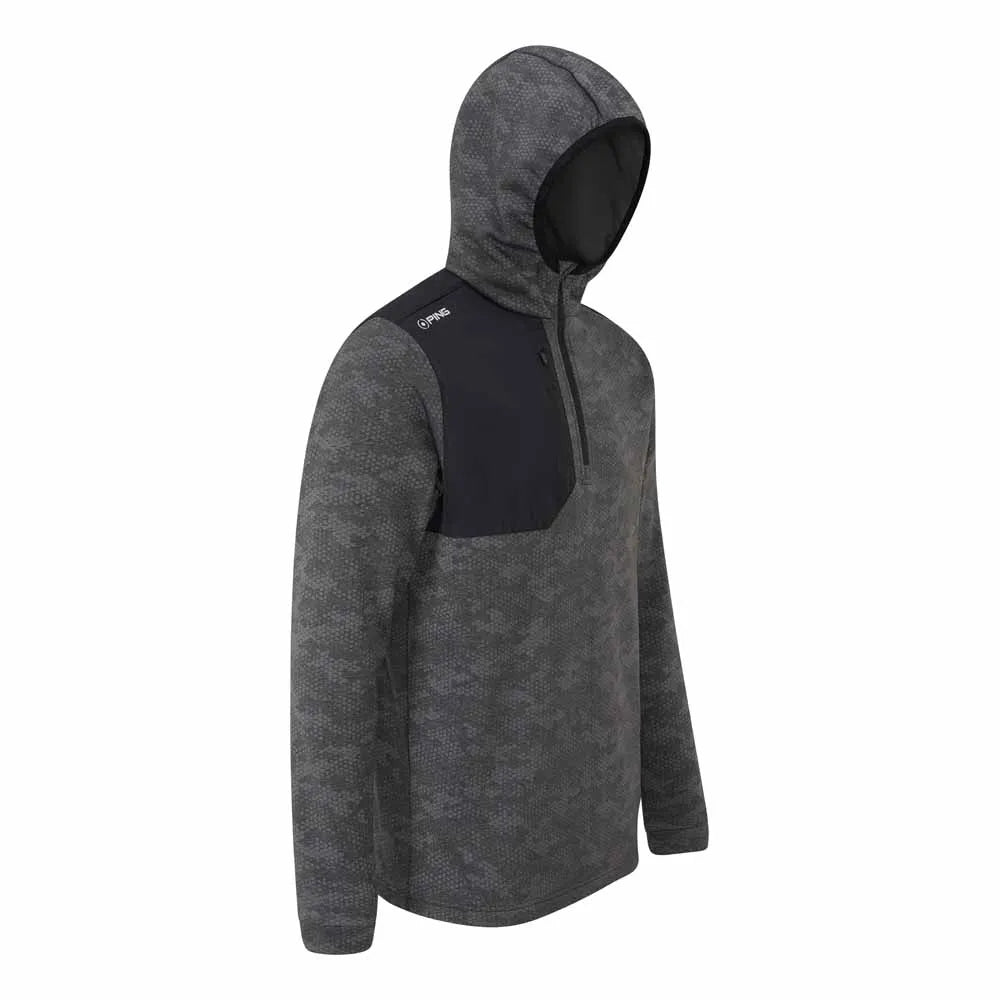 Nexa Men's Hooded Half Zip Fleece - Black