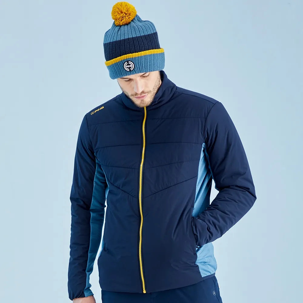 Magnitude Men's Insulated Hybrid Jacket - Navy/Blue Fusion