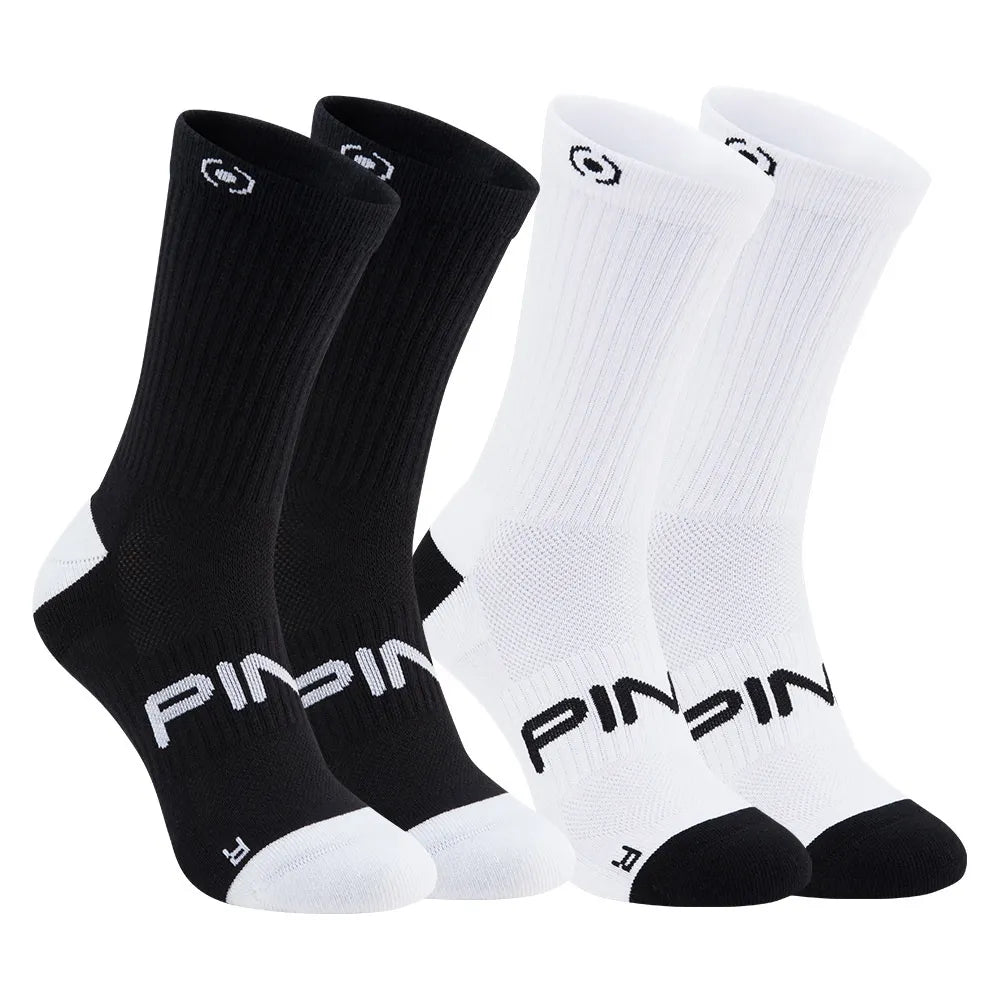 Men's PING Crew Socks (2 pair pack) - Black/White