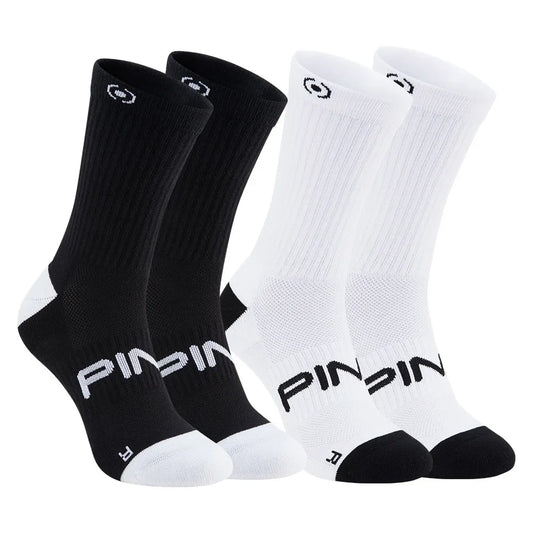 Men's PING Crew Socks (2 pair pack) - Black/White