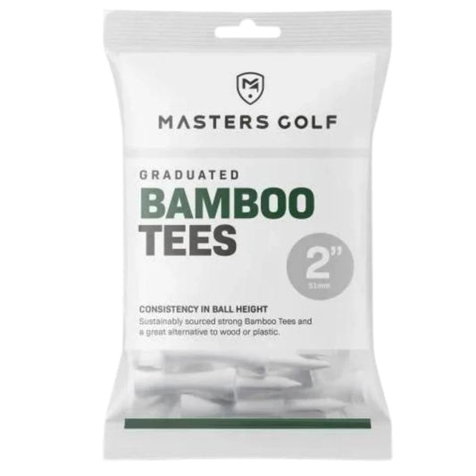 Masters Bamboo Graduated Golf Castle Tees White