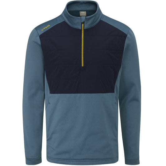 Astbury Men's Insulated Half Zip Fleece Jacket - Blue Fusion/Navy