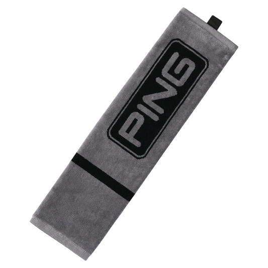 PING 2025 Trifold Towel - Grey/Black