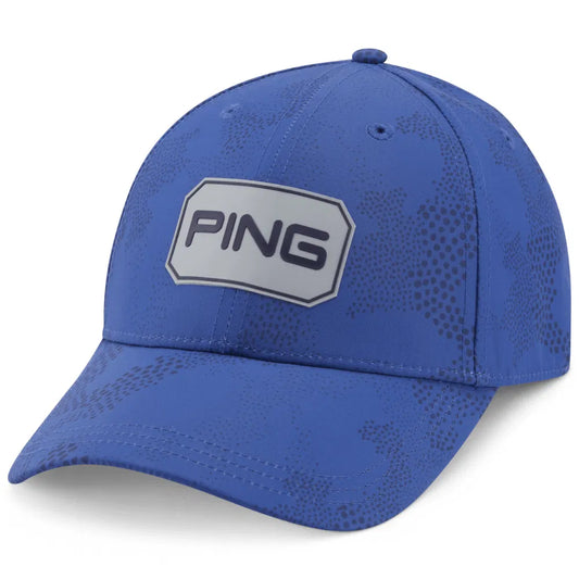 PING Textured Camo Cap - Mid Blue Multi